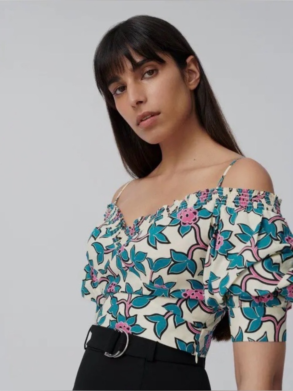 DIANE VON FURSTENBERG
Margaret Cotton-Poplin Cropped Blouse